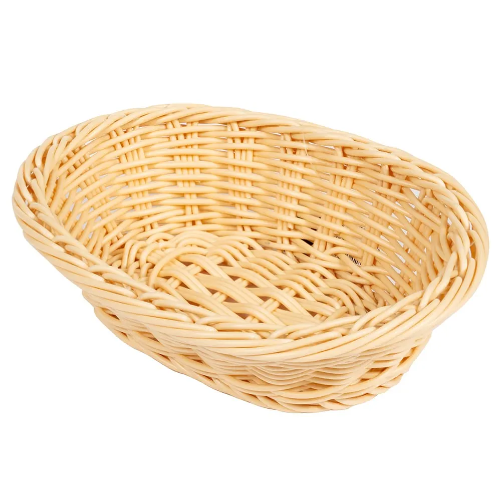 GET WB-1503-N Oval Polyweave Basket, 9" x 6-3/4" x 2-1/2", Natural Polypropylene Dishwasher Safe