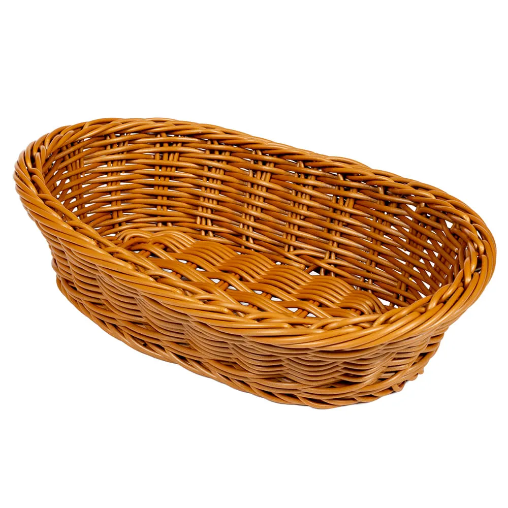 GET WB-1505-HY Clipper Basket, 11-3/4" x 8" x 3" Oval, Beige, BPA‑Free, Dishwasher Safe, Polypropylene
