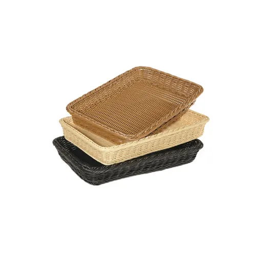 GET WB-1509-HY Basket, 18" x 12-1/4" x 2-1/2"H, Rectangular, PP, Honey, Dishwasher Safe, BPA‑Free