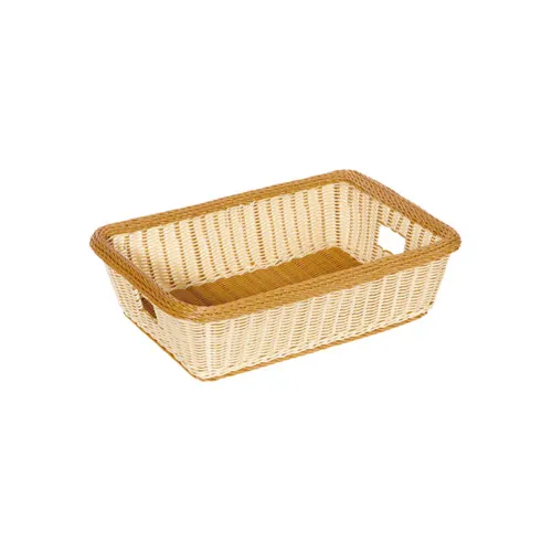 GET WB-1516-TT Clipper Polyweave Basket, 22" x 15-1/2" x 6" Two‑Tone, BPA‑Free Polypropylene