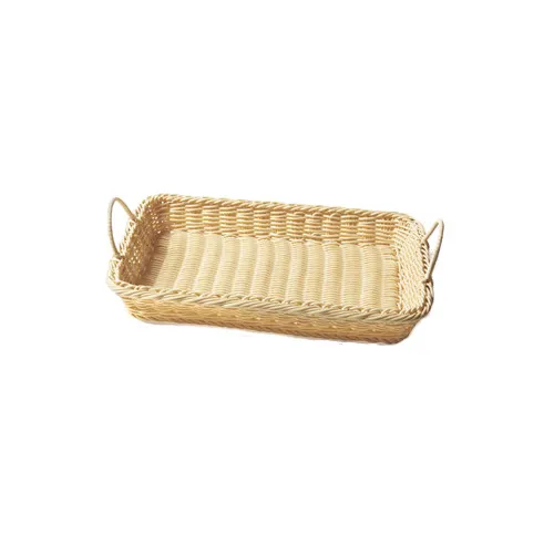 GET WB-1524-N Clipper Mill Basket, 18" x 12-1/4" x 2-1/2" Deep, Rectangular, Polypropylene, Natural