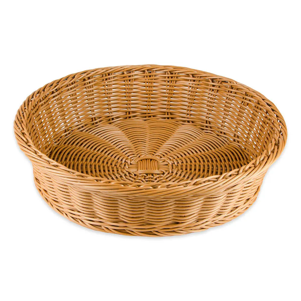 GET WB-1551-HY Polyweave Basket, 15-1/2" Dia. X 4-1/4"H, Round, PP, Honey, Dishwasher Safe, BPA-Free