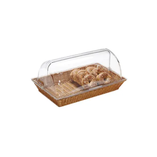 GET WB-1553-HY Clipper Polyweave Basket, 16.25"x11"x2.5"H, Rectangular Polypropylene Honey BPA‑Free