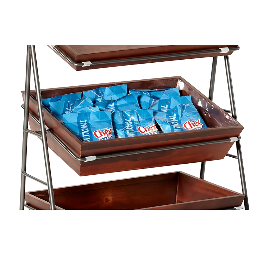 GET WB-1814WD-W Urban Renewal Tray, 18-1/4" x 12" x 4"H, Rectangular, Walnut Wood, Brown