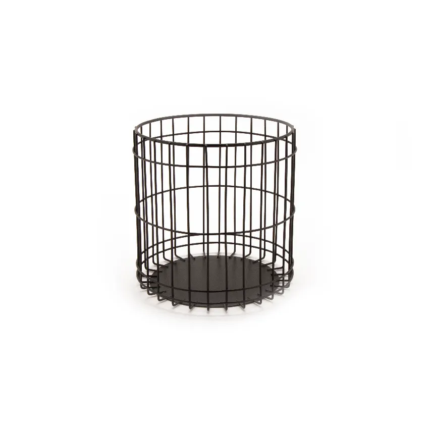 GET WB-307-MG Urban Renewal Breeze Basket, 6-1/2" x 6-3/8" H, Round, Powder Coated Iron, Metal Grey