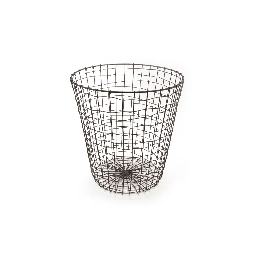 GET WB-312-MG Urban Renewal Breeze Basket, 15-3/4" x 18" H, Round, Metal Grey, Powder Coated Iron