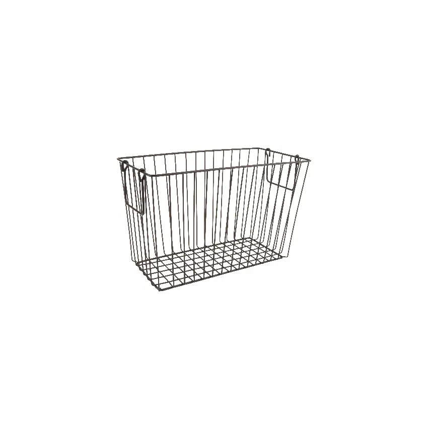 GET WB-313-MG Breeze Basket, 14-1/2" x 7-1/4" x 9-1/4" H, Rectangular Metal Grey Iron, Powder Coated