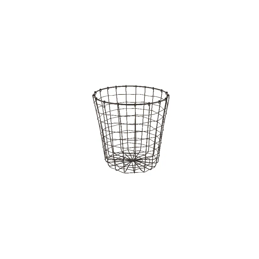 GET WB-317-MG Urban Renewal Breeze Basket - 8" x 8" H, Round, Powder Coated Iron, Metal Grey