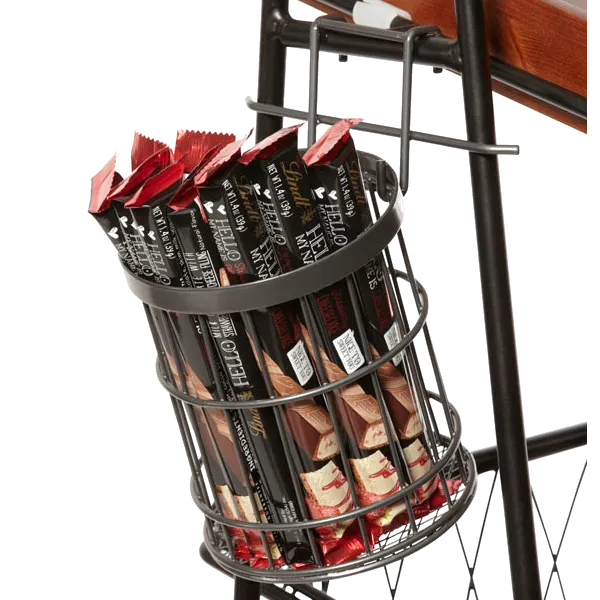 GET WB-55-MG Urban Renewal Wire Basket, 4-1/2" Dia. x 5-1/2"H, Round, Metal Gray