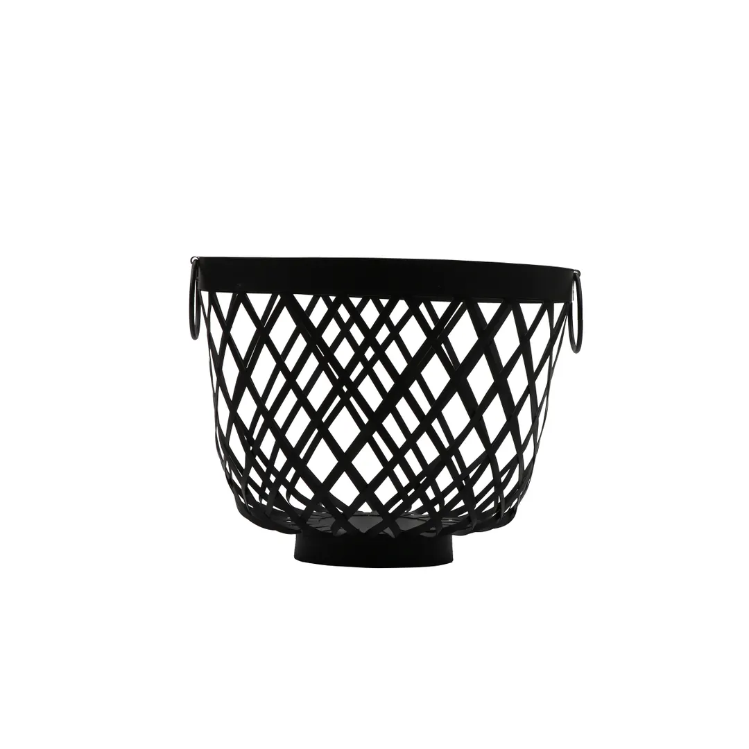 GET WB-570-BK Urban Renewal Harvest Basket, 12-1/2" Dia. X 9-3/4"H, Round, Metal, Black