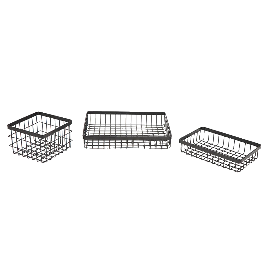 GET WB-664-MG Urban Renewal Wire Basket, 6" x 6" x 4", Square, Metal Gray
