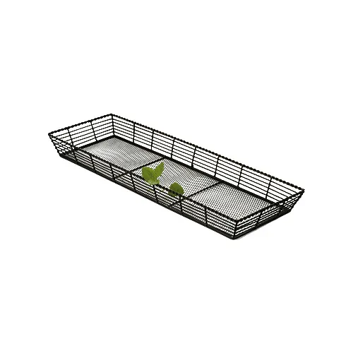 GET WB-706 Clipper Mill Display Basket, 22" x 7" x 2"H, Rectangular, Wire, Powder Coated Iron, Black