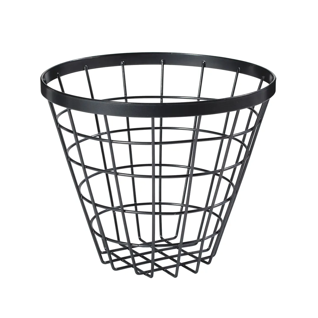 GET WB-886-MG Clipper Mill Vector Food Serving Basket, 8" Dia x 5" H, Round Wire Metal Gray