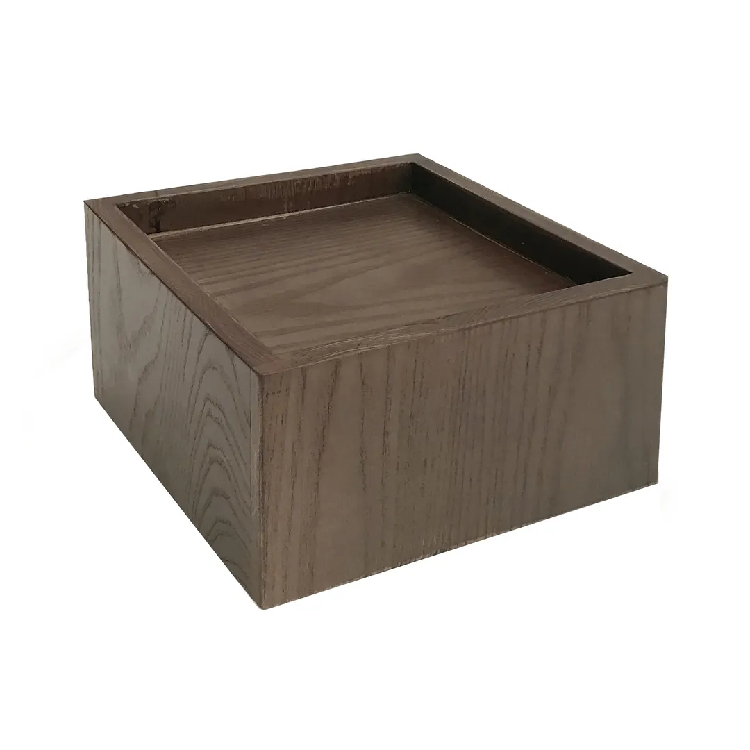 GET WB-955-GA Urban Renewal Dispenser Riser, 9-1/2" x 9-1/2" x 5" H, Wood, Gray Ash, DISP-3