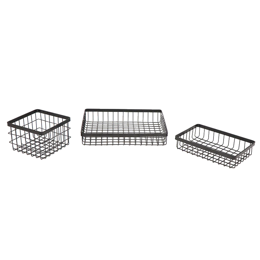 GET WB-962-MG Urban Renewal Wire Basket, 9" x 6" x 2", Rectangular, Metal Gray