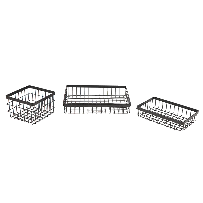GET WB-964-MG Urban Renewal Wire Basket, 9" x 6" x 4", Rectangular, Metal Gray