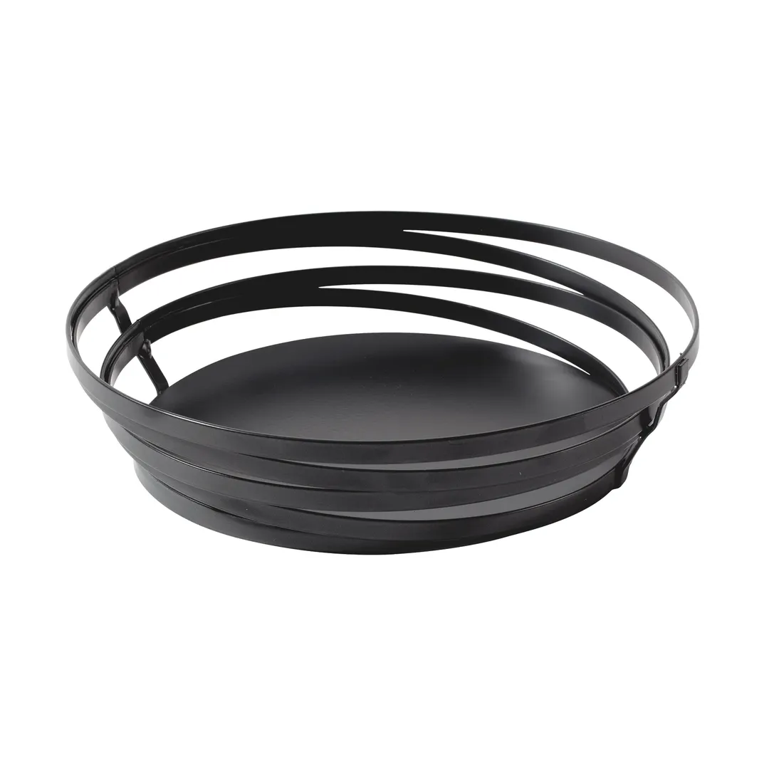 GET WB-992-MG Cyclone Serving Basket, 9" Dia. x 2-1/4", Round, Metal Gray, Powder Coated Metal Wire