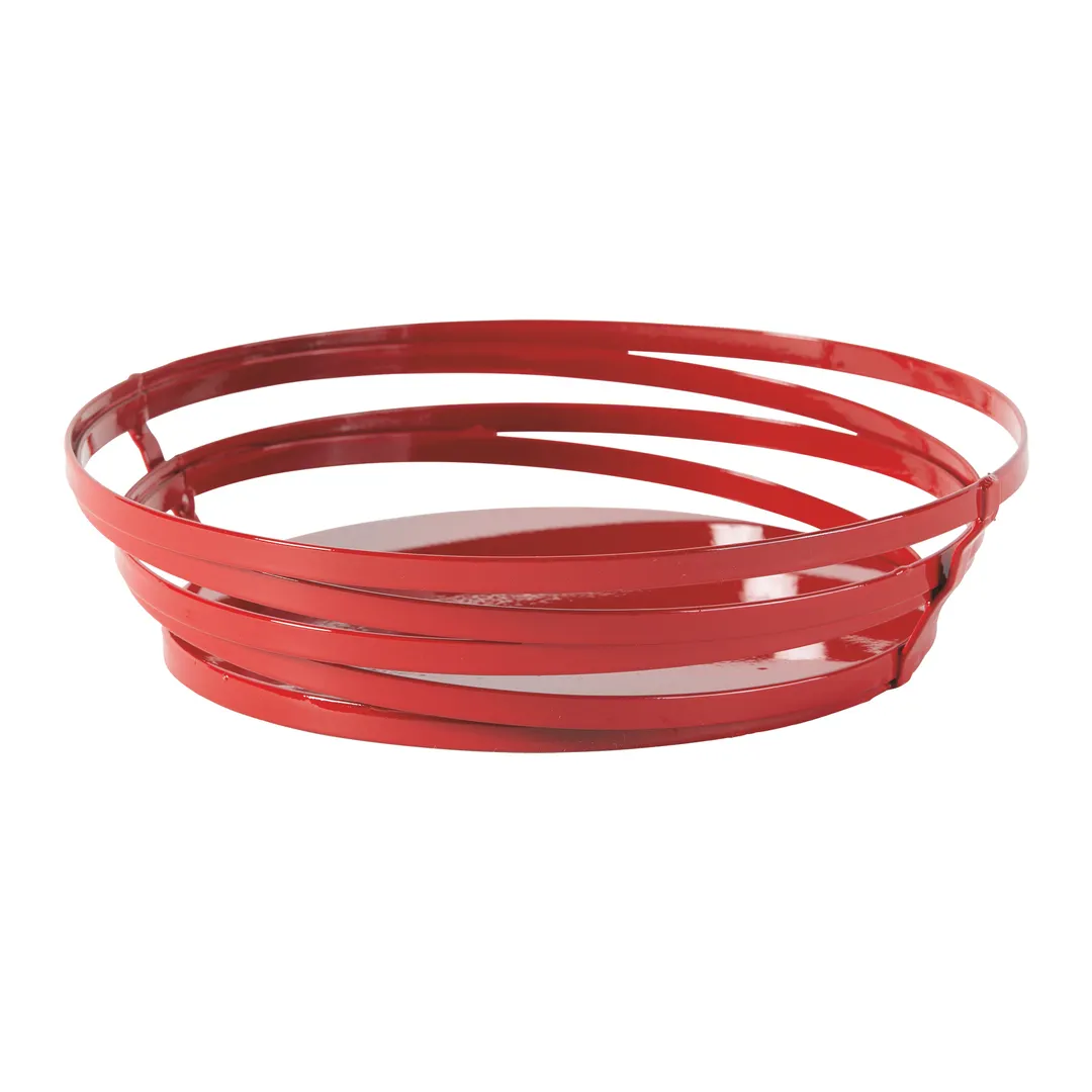 GET WB-992-R Cyclone Serving Basket, 9" Dia. x 2-1/4", Round, Red, Powder Coated Metal Wire