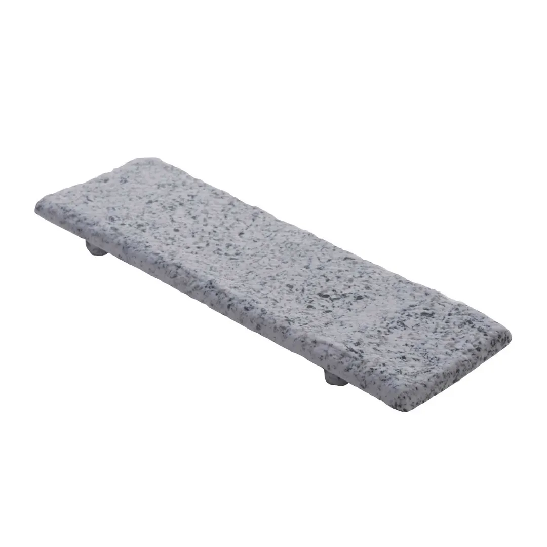 Get WDR108 Cheforward Wonder Tray, 11 4/5"L x 3 3/4"W, Rectangular, Melamine, Moonstone, Gray