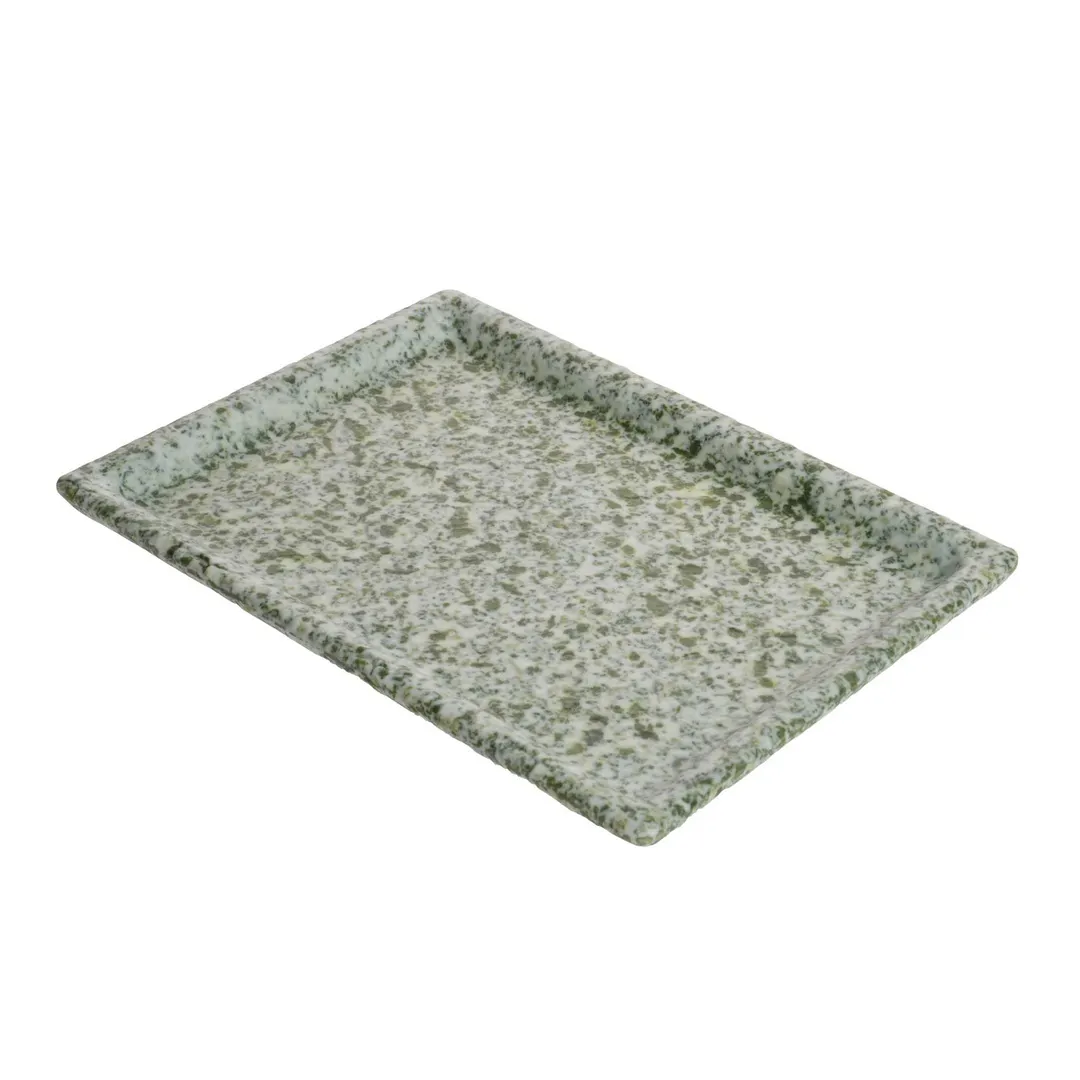 GET WDR204 Cheforward Wonder Tray, 9-3/5"L x 6-4/5"W, Rectangular, Melamine, Terrazzo Emerald
