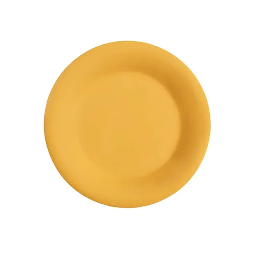 GET WP-10-TY Plate, 10.5" Dia., Round Wide Rim, Melamine, Tropical Yellow - 1 Dozen
