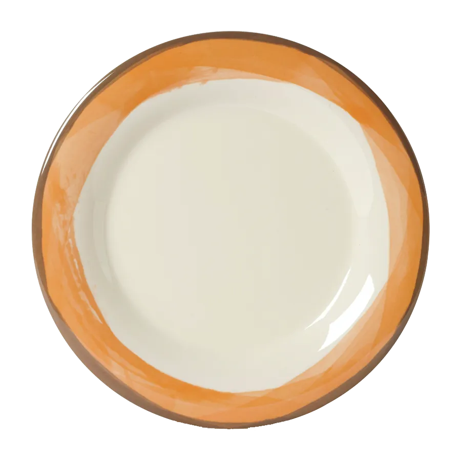 GET WP-9-DI-KNO Plate, 9" Dia., Round, Wide Rim, Melamine, Kanello Orange, NSF - Dozen