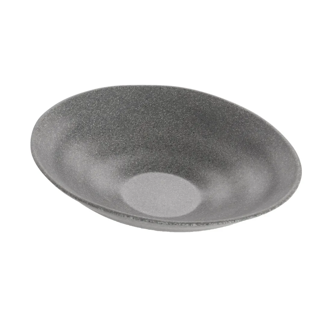 GET ZEA100 Cheforward Zeal Bowl, 98oz, 13"L x 11"W x 3"H, Melamine, Grey, Dishwasher Safe