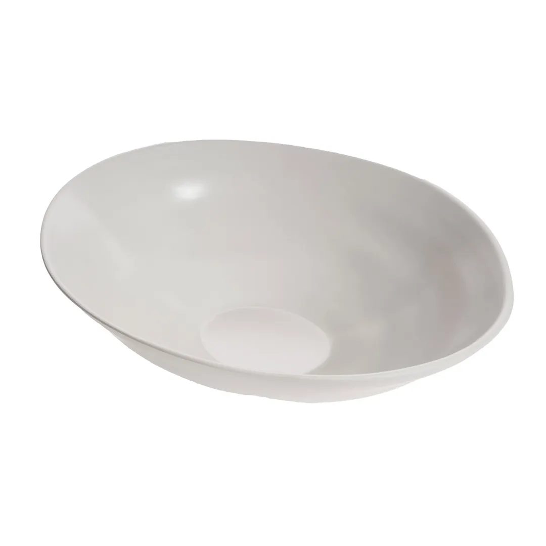 GET ZEA301 Cheforward Zeal Bowl – 4 Qt (130 Oz) Melamine, White, 16" x 13" x 5", BPA‑Free,