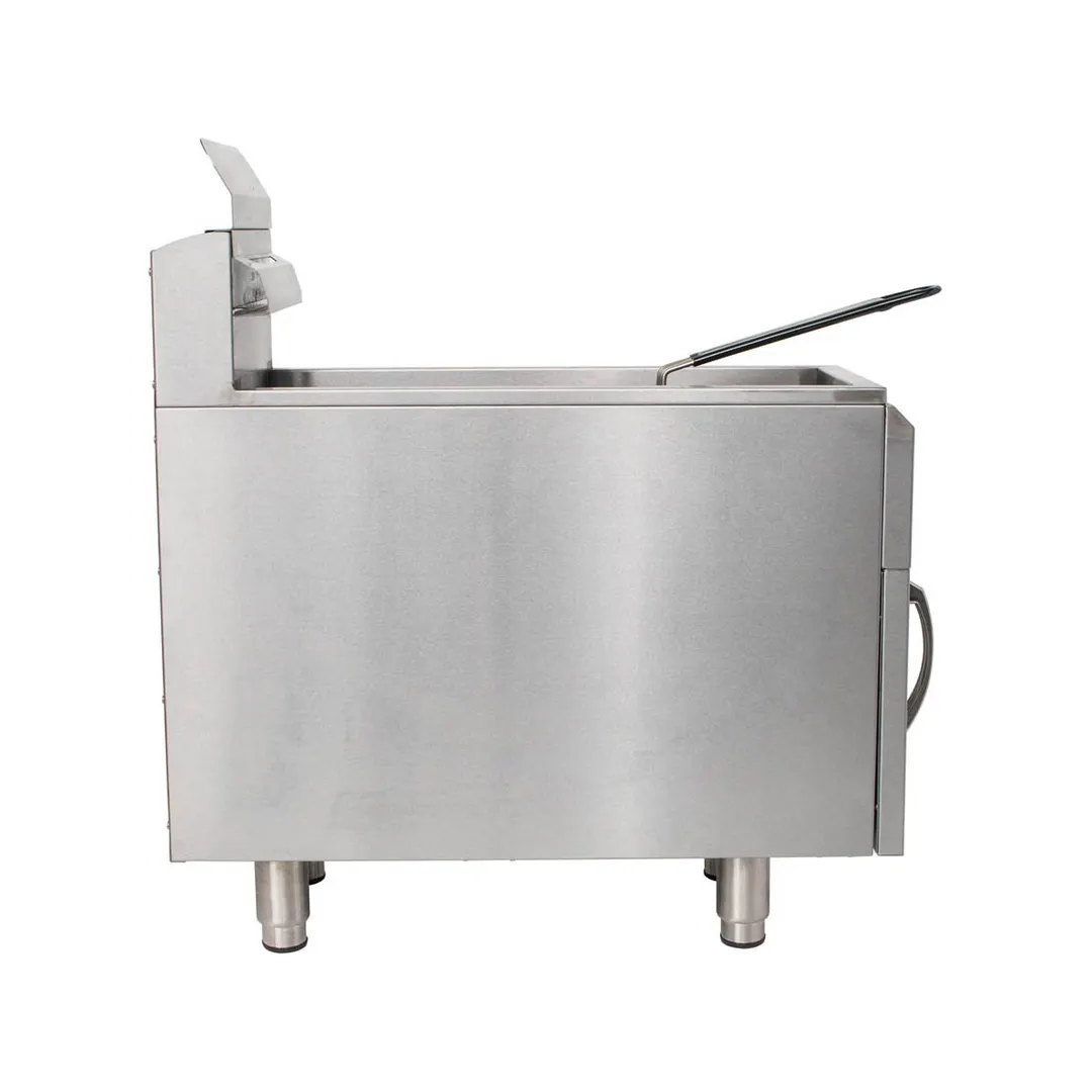 Globe GF15G Full Pot Countertop Gas Fryer w/ 15 lbs Capacity, 1 Basket, Natural Gas, 26,500 BTU
