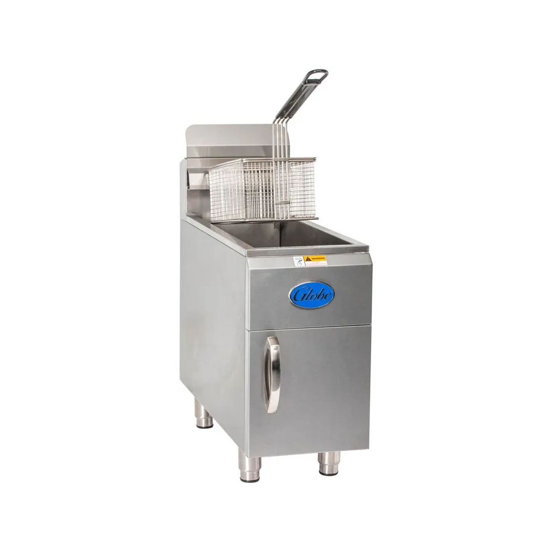 Globe GF15PG Full Pot Countertop Gas Fryer w/ 15 lbs Capacity, 1 Basket, LP Gas, 26,500 BTU