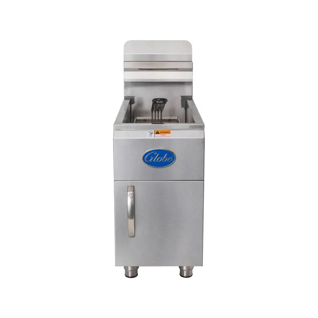 Globe GF15PG Full Pot Countertop Gas Fryer w/ 15 lbs Capacity, 1 Basket, LP Gas, 26,500 BTU