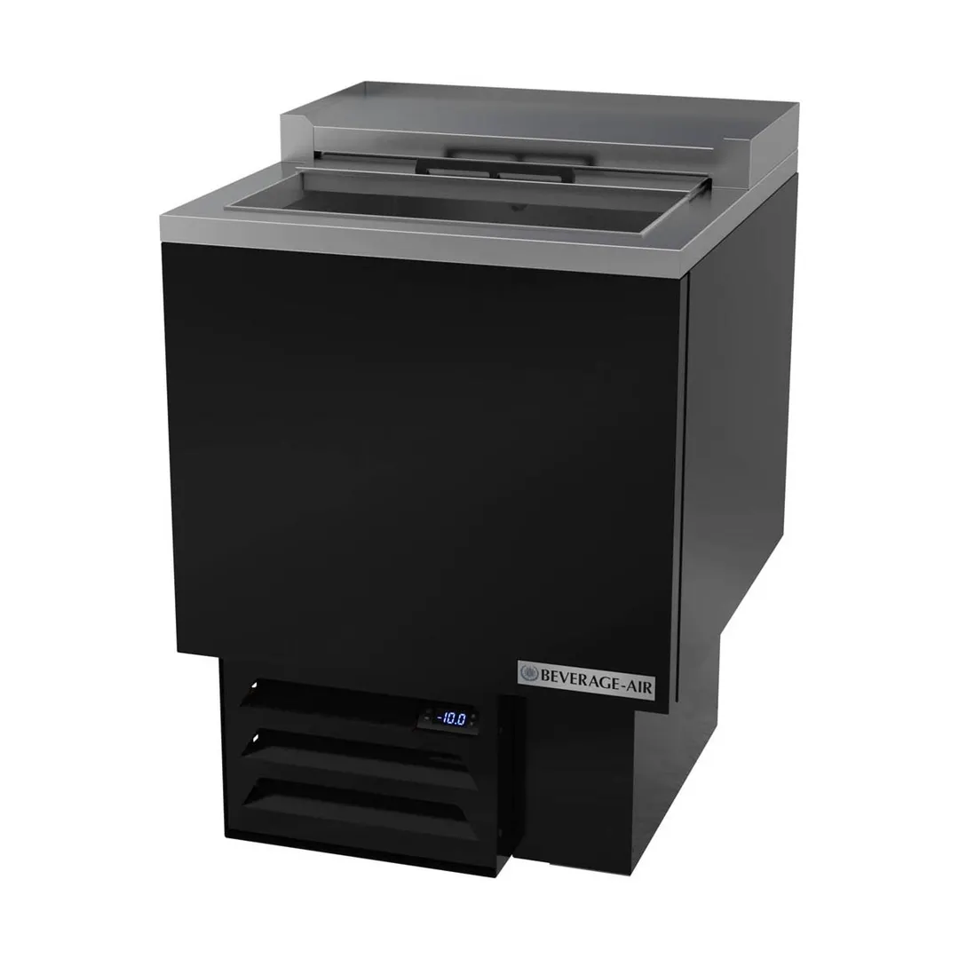 Beverage Air GF24HC-B 24.13" Black Glass & Plate Chiller, 4.0 cu. ft.