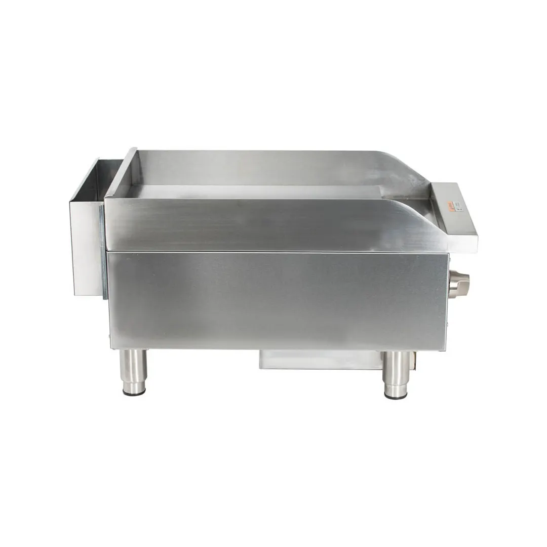 Globe GG15G 15" Countertop Gas Griddle, Manual Controls, 1" Steel Plate, 30.000 BTU