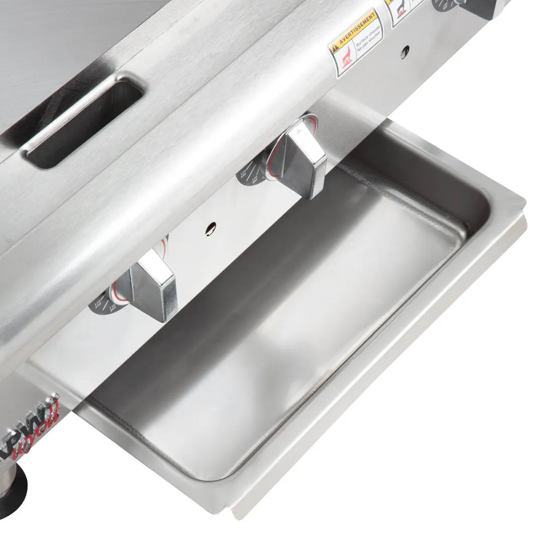 APW Wyott GGT-36S 36" Countertop Gas Griddle with Thermostatic Controls, 3/4" Steel Plate, 60.000 BTU