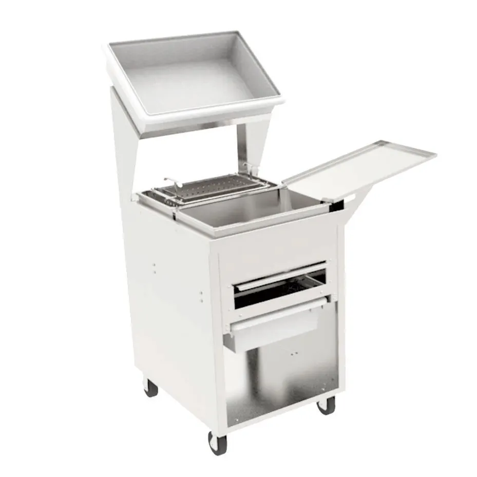Giles BBT-O 24" Breading & Batter Table, Floor Model - 14" x 22" Tray