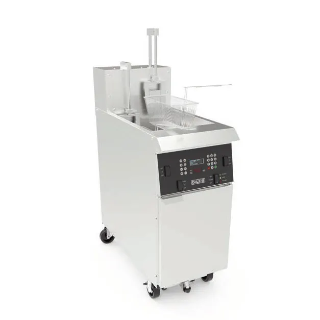 Giles GBF-50 16" Floor Model Electric Full Pot Fryer w/ 50-Lb. Capacity, Dual Timers, Auto-Cool
