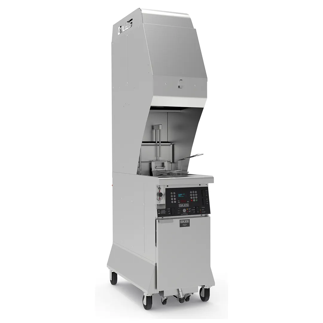 Giles GBF-50-VH Open Vat Ventless Electric Fryer, 14" Open Square Fry Vat, 50 lb Oil Capacity