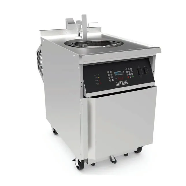 Giles GGF-400 24" Full Pot Floor Model Gas Fryer w/ 45-lb Capacity, Computer Controls, Basket Lift