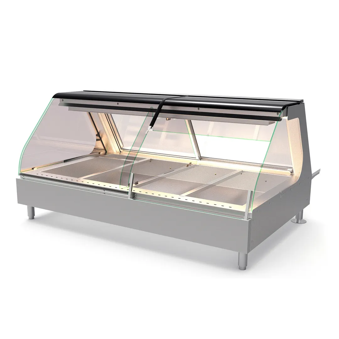 Giles GHM-5C FULL 57" Countertop Heated Full-Service Merchandiser, 4 Well