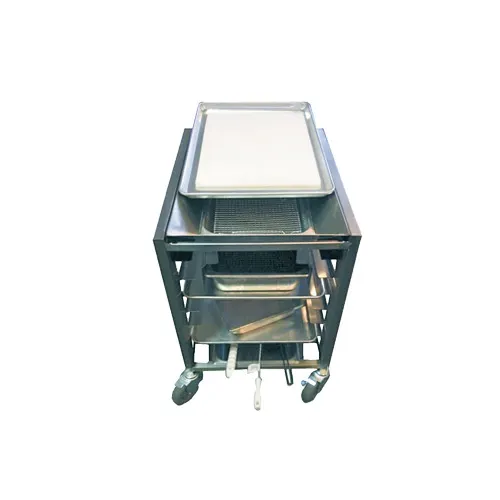 Giles LT-4-XP Portable Fryer Dump Station, Floor Model, Removable Center Shelf, 18"x 26" Pan