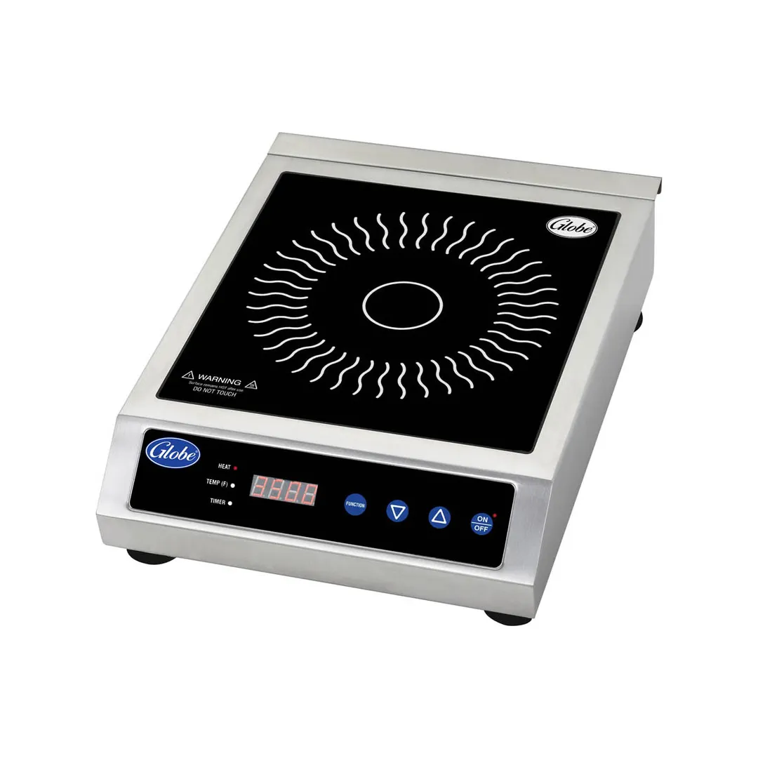 Globe GIR18 1 Burner Countertop Induction Range, Ceramic Glass Surface