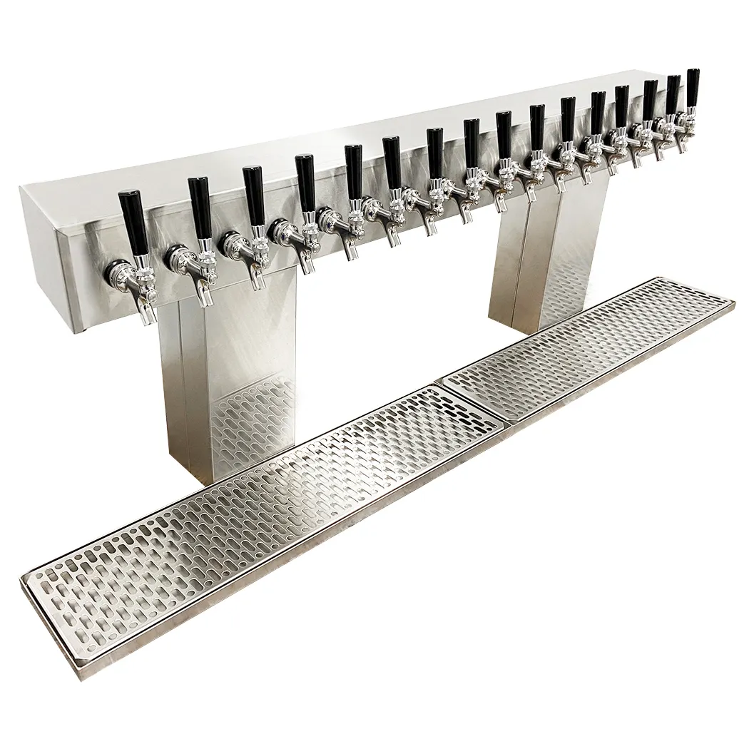 Glastender BRT-16-MF Bridge Draft Beer / Wine Dispensing Tower w/ (2) 6" Towers, 16 Faucets