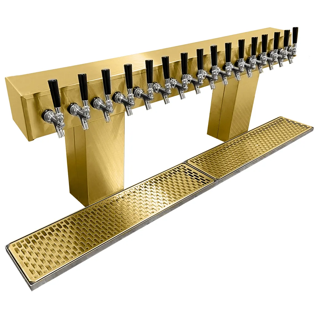 Glastender BRT-16-PBR Bridge Draft Beer / Wine Dispensing Tower w/ (2) 6" Towers, 16 Faucets