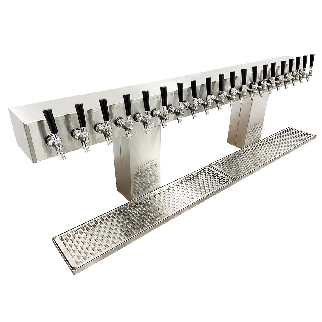 Glastender BRT-20-MFR Bridge Draft Beer / Wine Dispensing Tower w/ (2) 6" Towers, 20 Faucets