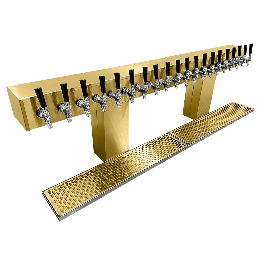 Glastender BRT-20-PBR Bridge Draft Beer / Wine Dispensing Tower w/ (2) 6" Towers, 20 Faucets