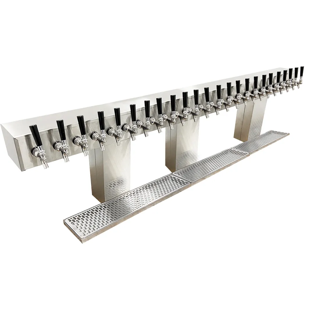 Glastender BRT-24-MFR Bridge Draft Beer / Wine Dispensing Tower w/ (3) 6" Towers, 24 Faucets