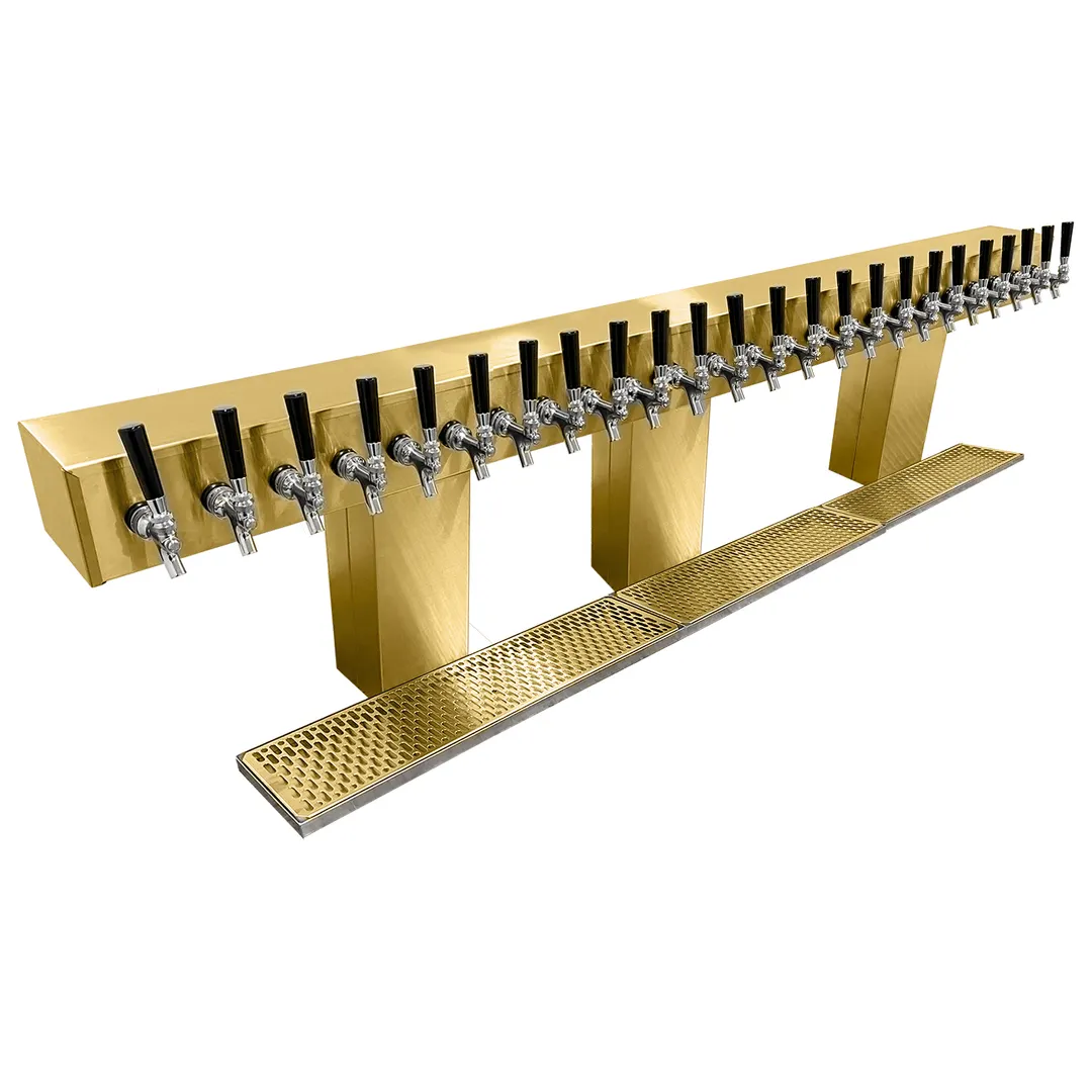 Glastender BRT-24-PBR Bridge Draft Beer / Wine Dispensing Tower w/ (3) 6" Towers, 24 Faucets