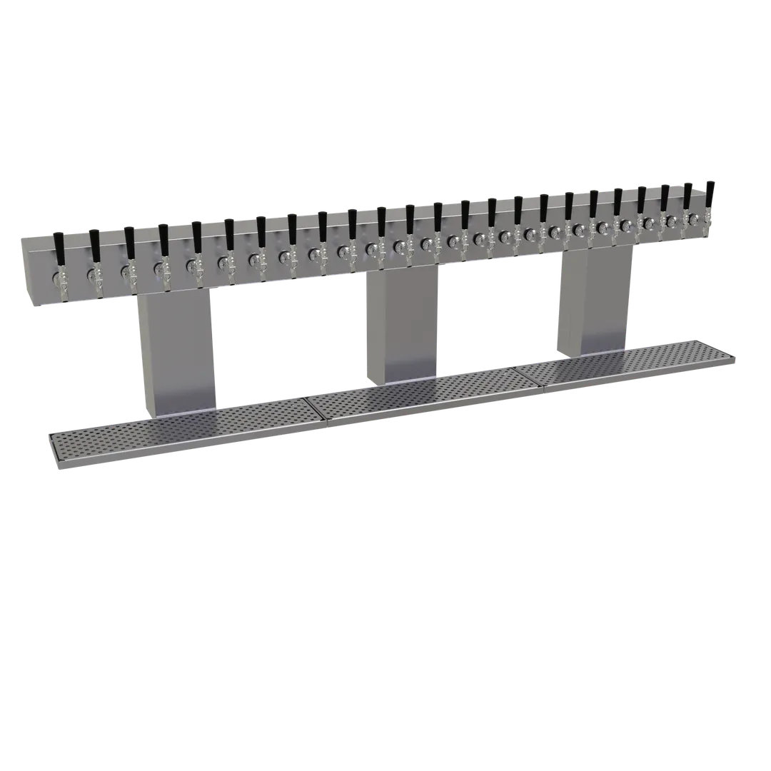 Glastender BRT-24-SSR Draft Tower Countertop Glycol‑Cooled 3 6" W Columns 24 Faucets Stainless