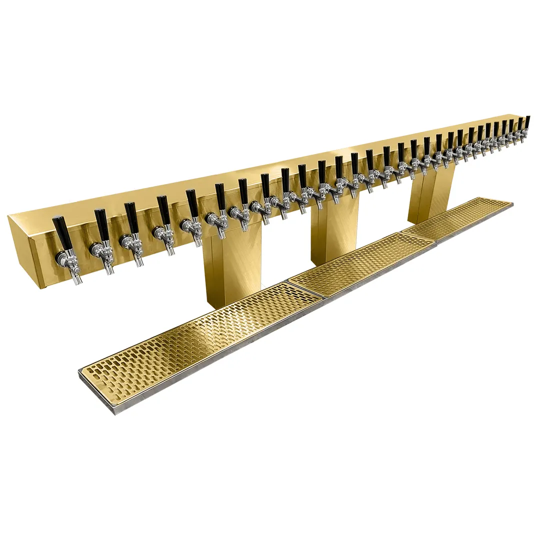 Glastender BRT-30-PBR Bridge Draft Beer / Wine Dispensing Tower w/ (3) 6" Towers, 30 Faucets