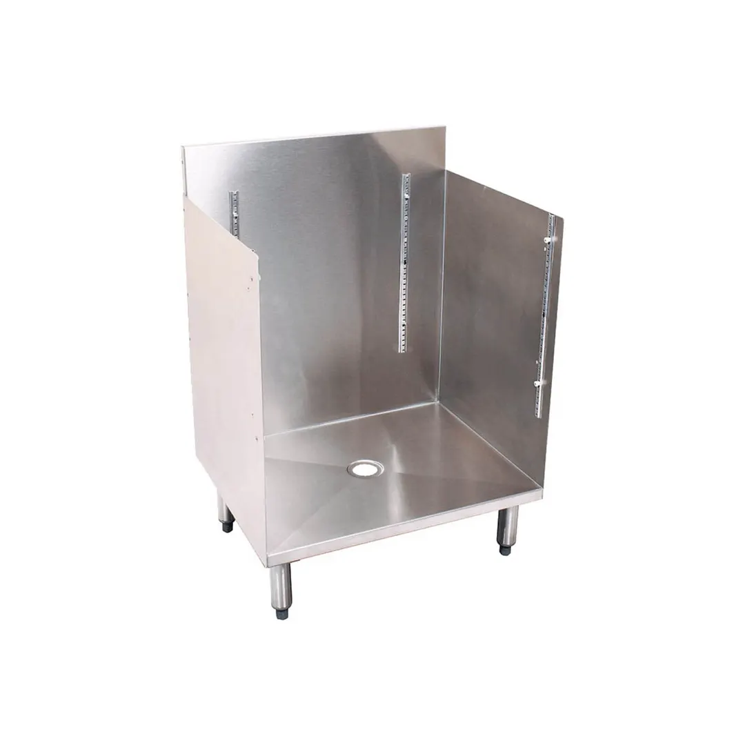 Glastender C-GRB-18 18" Underbar Glass Rack Storage Unit w/ Open Top, 1-1/2" I.P.S. Drain